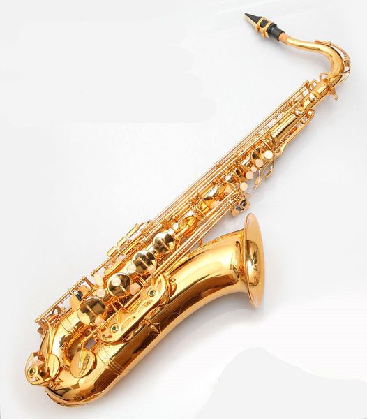 Saxofón tenor profesional con llave B chapada en Latón dorado, sensación más cómoda, tono de calidad profesional, saxofón tenor, instrumento de jazz 00