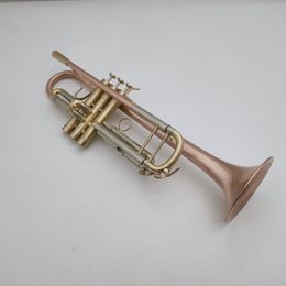 Instrumento de latón Bb Tune trompeta, Material chapado en bronce fosforado, música profesional con estuche, guantes, accesorios para boquilla