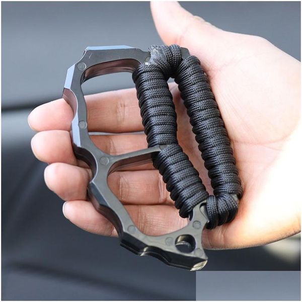 Brass Knuckles Knuckle Defense Sección se refiere a hombres y mujeres Autodefensa Tiger Edc Herramientas portátiles HW277 Drop Delivery Sports Outdoo Otpuu