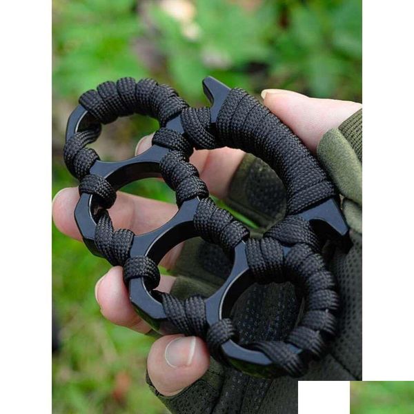 Brass Knuckles Tiger Hand Brace Four Finger Set Legal Self-Defense Equipment Ring Fist Fermoir Wolf Artifact 3665 Drop Delivery Sports Dh0Ex