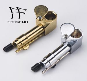 Tubería de fumar proto de metal de latón con tazón oculto tazón deslizante de tazón portátil de tabaco mini tubería