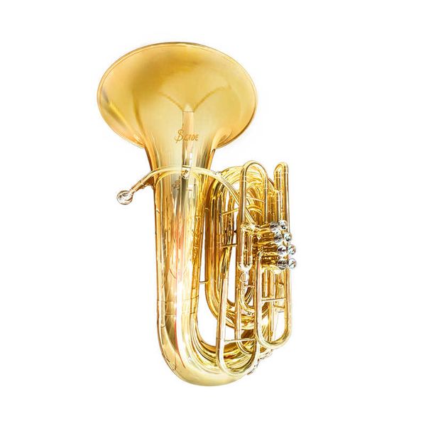 Instruments de musique en laiton professionnel Bb Euphonium Hug Bugle 50 cm corne 4 touches verticales Pistons basse Tuba