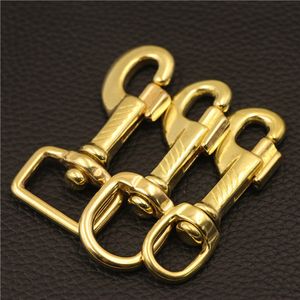 Brass Swivel Eye Trigger Bolt Snap Hook voor Webbing Leather Craft Back Belt Hook Clasp Pet Dog Leasting Clip Heavy Duty