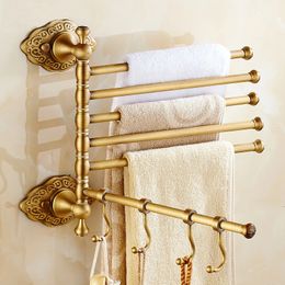 Porte-serviettes en laiton européen rétro rotatif, support de rangement pour salle de bain, bol à dents, organisateur de magasin de savon, accessoires de bain 240327