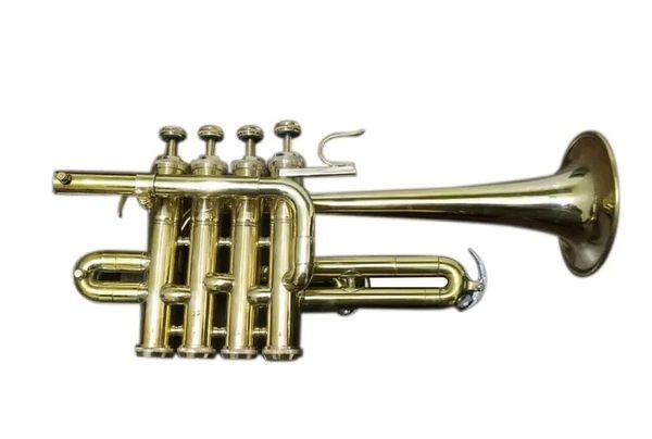 Trompeta de latón, instrumento Musical, instrumento de viento, llave plana BB para bandas musicales y principiantes a precio barato, campana de trompeta de latón