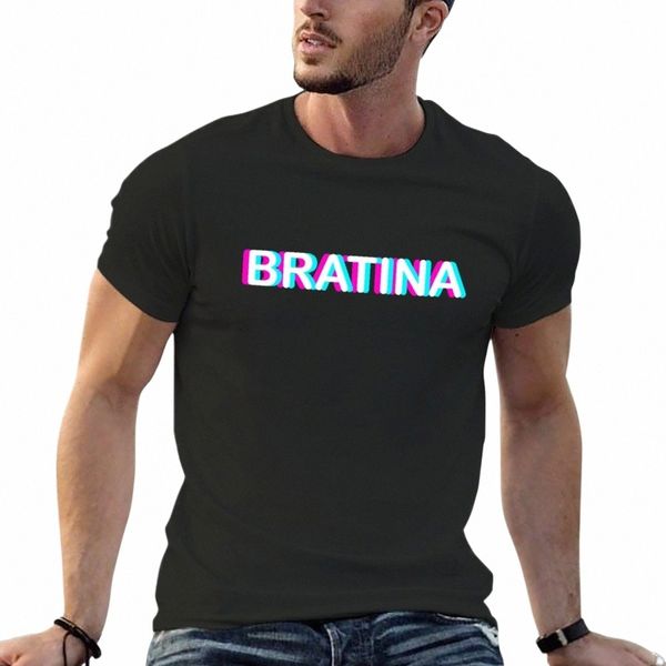 Bratina Rap Hip Hop Mujer Rusia Chica Regalo Camiseta Verano Top Anime Camiseta de manga corta Llano Negro Camisetas Hombres R8bT #