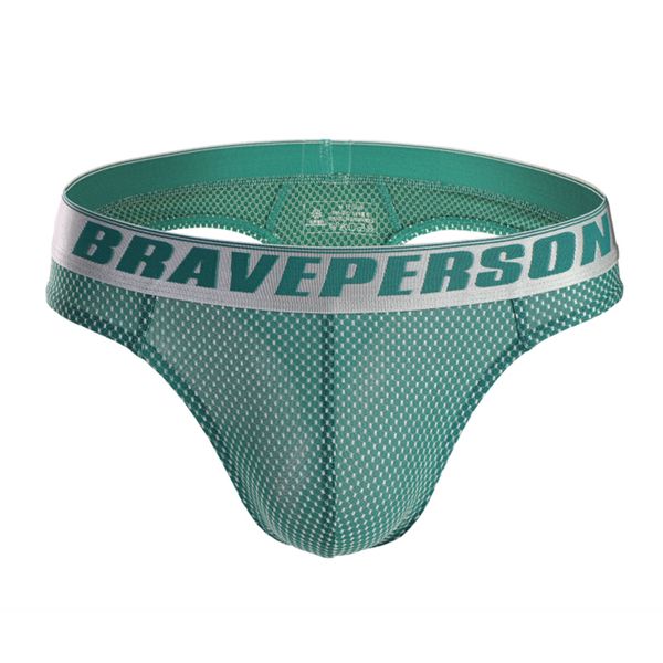 Brave Person Marque Men's Sexy Briefs Thongs Sous -wear Men G-String Tanga Exotic Pagties Jacquard Underpants Jockstrap B1153
