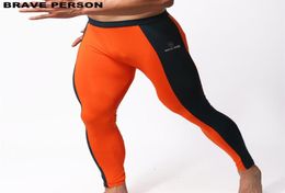 Persona valiente para hombres039s Mierdas suaves Leggings Pantalones Nylon Spandex Pantalones de ropa interior culturismo Long Johns Men pantalones B1604528706