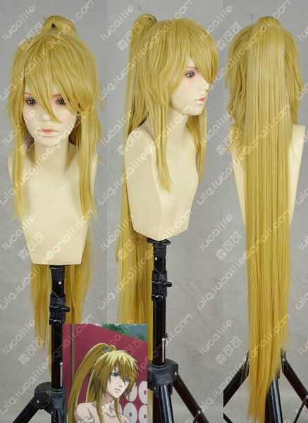 Brave10 Anna nueva peluca larga rubia dorada para disfraz de Cosplay cola de caballogtgtgtgtgt peluca 3833868