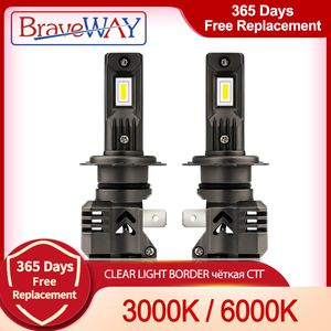 Braveway-NIEUW! H4 Koplamp H7 H1 HB3 HB4 9005 9006 H11 Mistlamp 12V 50W 3000K 6000K 16000LM LED-autolamp CANBUS-chip