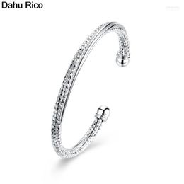 Brazaletes Pulseras Silver Color Dubai Style Fashion Tsjech Moda Dahu Rico Bangles Bangle Inte22