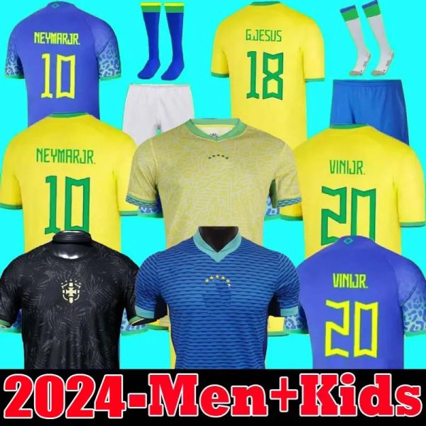 Brasil 24 25 Jersey de fútbol Neymar Jr Richarlison Casemiro Lucas Paqueta Vinicius Junior Marquinhos Equipo nacional local