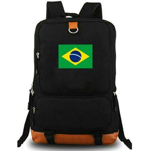 Mochila de Brasil Mochila con la bandera del país BRA Mochila escolar de Brasil Mochila con estampado de pancarta nacional Mochila de ocio Mochila para portátil