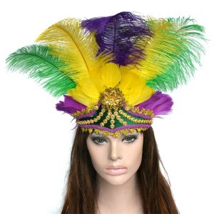 Coiffe de plumes de fête de carnaval du Brésil