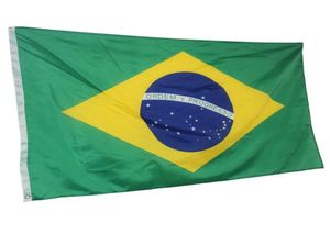 Brazilië Vlag 3x5ft 150x90cm Polyester Printing Indoor Outdoor Hangende Nationale Vlag met messing doorvoertules 8670088