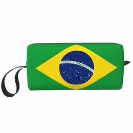 Bandera de Brasil Bolsa de cosméticos Mujeres Fi Estuche de maquillaje de gran capacidad Almacenamiento de belleza Bolsas de aseo H5Sa #
