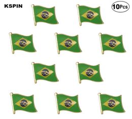 Épinglette de drapeau du brésil, badge de drapeau, broches, Badges012342955760