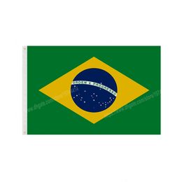 Brazilië Vlag Nationaal Polyester Banner Vliegt 90 x 150 cm 3 * 5ft vlaggen over de hele wereld wereldwijd binnen- en buitendecoratie