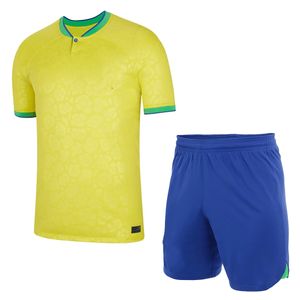 Brésil en jersey kit à domicile (maillot + shorts) Coupe du monde 2022 Soccer Ootball Shirt