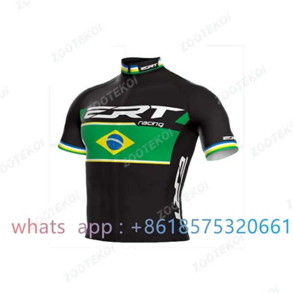 Brésil Pro Cycling Team Cycling Jersey Summer Bike Maillot Ciclismo Bicycle Clothing Road Mtb Cycling Jersey Top Ropa Hombre 240321