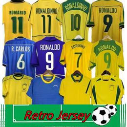 Brazilië retro voetbal jerseys #10 Pele 1957 1970 1978 1985 1988 1992 1994 1998 2000 2002 2004 2006 2012 2012 Brasil Ronaldinho voetbalshirt 57 70 85 88 92 94 98 00 02 04 10 12