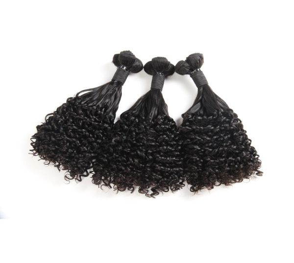 Brazilain Fumi Cheveux humains humides et boucles ondulées 820inch Extensions de cheveux vierges africaines Fumi Water Wave Curly Natural Color2681170