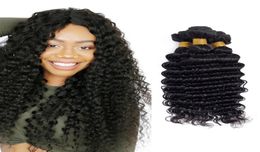 Brésilien 100 Cheveux Humains 4 Bundles Vague Profonde Double Trames 1030 pouces 95100gpiece Bouclés Profonds Quatre Pcs7157911