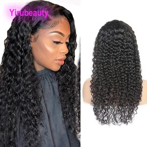 Braziliaanse 100% Menselijk Haar Kinky Krullend 4X4 Lace Wig Natuurlijke Kleur Indian Raw Virgin Haarproducten 10-32 inch Yirubeauty