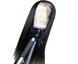 Brazilian 100 Real Human Hair Wigs 13x4 Remy Straight Lace Front Human For Black Women 28 Inch Wig 1506719606