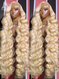 Braziliaanse 30 40 inch Body Wave 613 Honingblond HD Transparant Kant Voor Menselijk Haar Pruiken 136 Frontale Pruik Lijmloze 240127