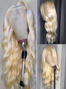 Perruque Lace Front Wig synthétique brésilienne 613 Blonde miel 180, perruque Body wave pre-plucked pour femmes, ligne de cheveux naturelle 7244919