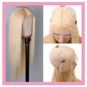 Brésilien 613 Body Wave 100% Human Hust Husts T-Shaped Lace Wigs 13x1 Wig 10-30nch