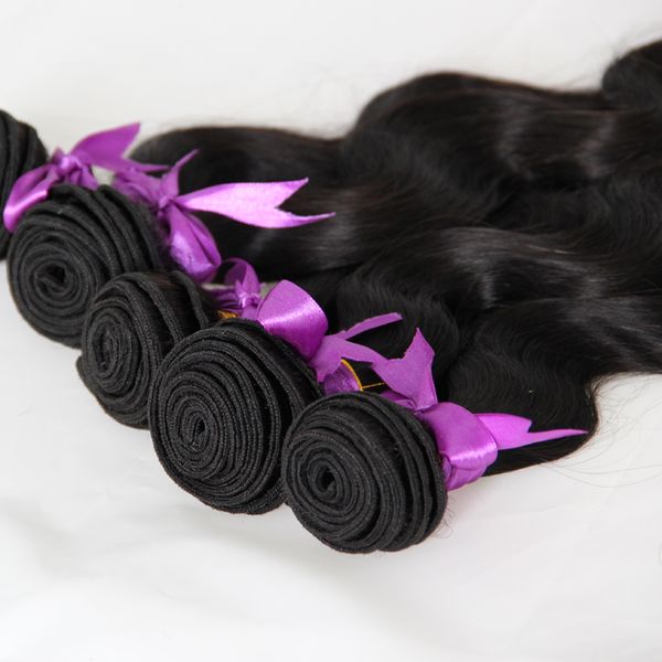 Brazilian Body Wave Bundles Natural 5pcs pelo humano venta de armadura remy paquetes de pelo doble dibujado, sin muda, enredo libre