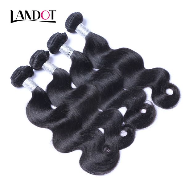 Cheveux vierges brésiliens Vague de corps 100% Bundles de tissage de cheveux humains Péruvienne Malaisienne Indienne Cambodgienne Brésilienne Ondulée Remy Cheveux Naturel Noir 1B