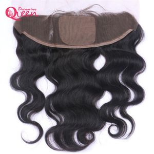 Braziliaanse Body Wave Silk Base Kant Frontale Sluiting Maagd Menselijk Haar Voorgeplukt 13x4 Oor tot Oor Verborgen Knoop Kant Frontale Sluiting270t