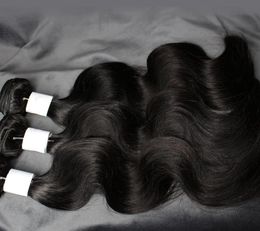 Vague de corps brésilienne non transformée malaisienne péruvienne indienne paquets de cheveux humains 9A qualité cheveux humains tisse Virgin Hair6410479