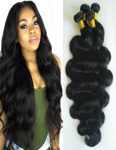 Braziliaanse BodyWave-bundels Natuurlijke kleur Remy Extensions Cuticle Align Human Hair7172224