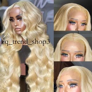 Braziliaans bruin met blonde 13x4 Korte Bob Body Wave Lace Frontale pruik vooraf geplukte 180 Dichtheid Korte Bob Simulatie Haarhaarpruiken voor vrouwen 739