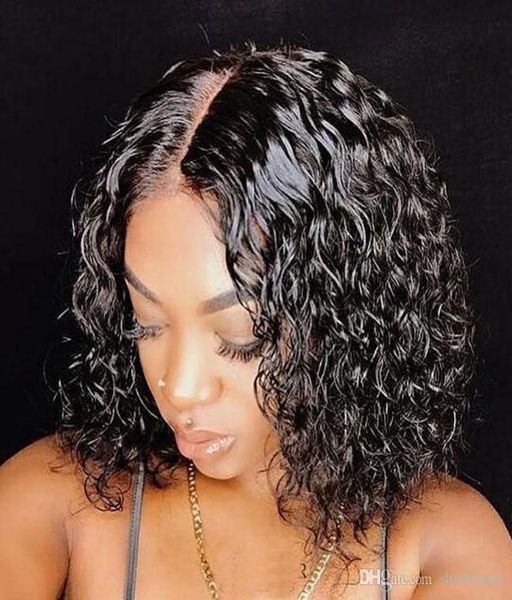 Brésilien Brésilien Full Lace Human Hair Wigs for Black Femmes Bob Lace Front Brésilien Brésilien Coiffure courte et perruque