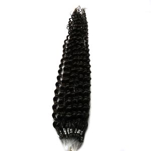 Braziliaanse Diepe Krullend Micro Loop Hair Extensions Virgin Braziliaanse Remy Haar 10 