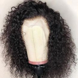 Perruque brésilienne profonde vague bouclée avant de lacet 100% unité de cheveux humains 16-28 pouces pleine perruque de dentelle pour les femmes noires