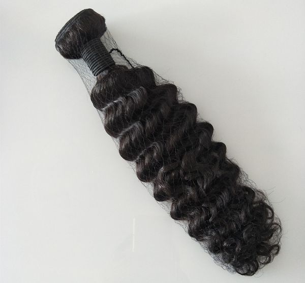 Paquetes de cabello brasileño de onda profunda 1030 8a cabello virgen brasileño sin procesar extensión rizada profunda teje 4 unids / lote libre de dhl