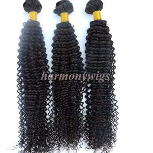 Braziliaanse haarbundels maagdelijk menselijk haar weeft kinky krullend weefsels 8-34inch onverwerkte Peruaanse Indiase Mongoolse weven haarextensies