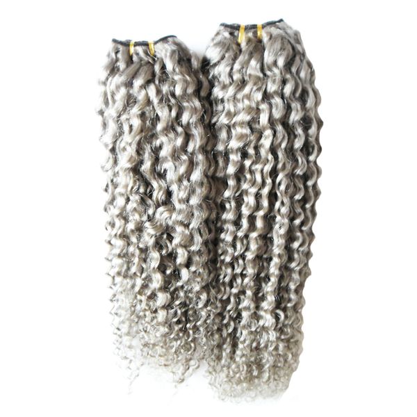 Bundles de tissage de cheveux brésiliens 2pcs / lot gris armure Bundles de cheveux humains 200g Extension de cheveux vierges 2 PCS Livraison gratuite