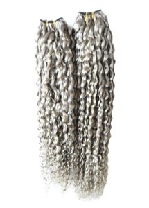 Paquetes de armadura de cabello brasileño, 2 unidades, extensiones de cabello humano de tejido gris, 200g, extensión de cabello virgen, 2 uds. 8181645