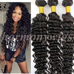 Extensions de cheveux vierges de vison faisceaux de cheveux humains brésiliens trames bouclées profondes 8-34 pouces non transformés péruvien indien malaisien tissage de cheveux bohème