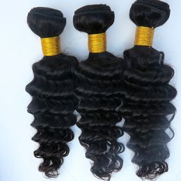 Braziliaans haar weeft Virgin Menselijk Hair Extensions Diepe Wave 8 ~ 34 Inch Peruviaanse Maleisische Indiase Cambodjaanse menselijke haar inslag 8A Geweldige kwaliteit