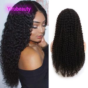 Braziliaans menselijk haar 13x4 kanten front pruik kinky krullende 10-34inch 150% -250% dichtheid natuurlijke kleur yirubeauty