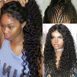 Brazilian Human Hair 360 Lace Frontal Wigs With Baby Hairs Deep Wave Curly Pre Plucked Glueless Front Wig hand tied weft for Women Free Part 130% diva1