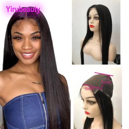 Braziliaanse Menselijk Haar 5 5 Lace Front Pruik Rechte Body Wave 5X5 Lace Pruiken 20-32 inch body Wave Virgin Haarproducten Whole233W